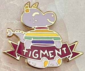 Figment Rainbow Pin