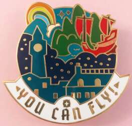102720 - Fantasy Pin Series: CharmedAndCozy - You Can Fly Pin - Fantasy Unlicensed
