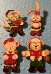102729 - Duffy and Friends Holiday - Full 4 Pin Set - Shanghai Disney Resort