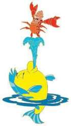 102784 - Disney Sidekick Series - The Little Mermaid - Flounder And Sebastian - Disney Store US alternate image