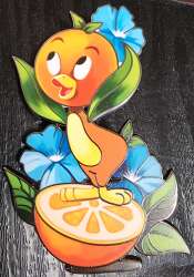 102845 - Unknown Series - Orange Bird Floral Fantasy pin - Fantasy Unlicensed