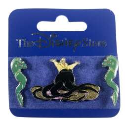 102985 - The Little Mermaid - Ursula, Flotsam and Jetsam Three Pin Set - Tokyo Disneyland Resort