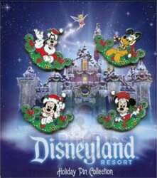 103142 - Holiday Pin Collection Booster Set - Sleeping Beauty Castle - Disneyland Resort