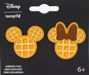 Mickey & Minnie Mouse Waffle Scented Enamel Pin Set