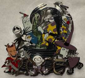 103194 - 2005 Halloweentown Wishing Well Collection - The Nightmare Before Christmas - Jumbo Character Group - Disneyland Resort