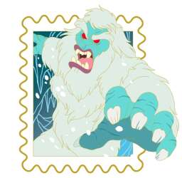 103275 - Disney Park Stamps - Yeti - Matterhorn Bobsleds - Walt Disney Imagineering alternate image