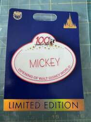 103315 - Walt Disney World 50th Anniversary Cast Member Name Tags - Walt Disney World 50th Anniversary Cast Member Name Tags - 100 Years of Magic Mickey - WDW - Walt Disney World