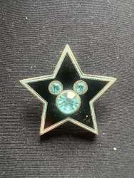 103392 - Unknown Series - Black Star with Blue Jeweled Mickey Icon - Disneyland Resort