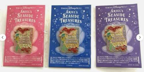 103448 - Ariel Seaside Treasures - Ariel Seaside Treasures - 3 Pin Set - Tokyo Disneyland Resort