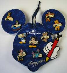 Complete Set - Hidden Mickey Character Autographs with Display Card