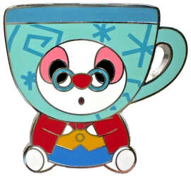 White Rabbit with Teal Tea Cup Hat