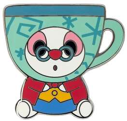 White Rabbit with Teal Tea Cup Hat