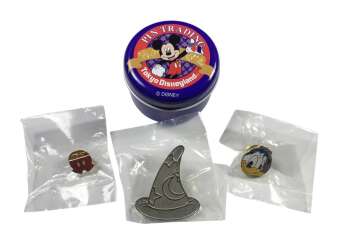 3 Pin Set - Sorcerer Mickey Hat, Mickey Pants and Donald Duck