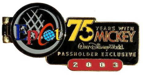 75 years of Mickey WDW Epcot 2003 Passholder Exclusive