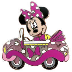 Minnie Mouse in a Pink Car