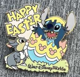 103718 - Easter 2004 - Happy Easter - Stitch & Thumper - Walt Disney World