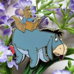 103723 - Fantasy Pin Series: onlyhappythings - Eeyore & Roo reading book - Fantasy Unlicensed