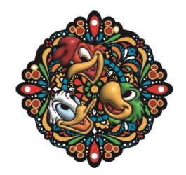 Three Caballeros 3D Sculpted