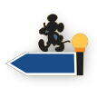 Mickey Silhouette Street Sign