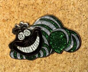 104331 - Fantasy Pin Series - Green Glitter Cheshire Cat - Cheesin Season - Fantasy Unlicensed
