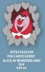 78796 - Alice in Wonderland Pin Trading Event 2024 - Heart Card - Disneyland Resort Paris alternate image