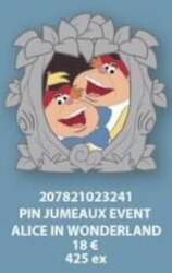 78800 - Alice in Wonderland Pin Trading Event 2024 - Tweedledee and Tweedledum - Disneyland Resort Paris alternate image