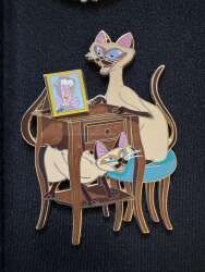 104522 - Faithful Felines - Si and Am with Aunt Sarah's Portrait - Fantasy Unlicensed