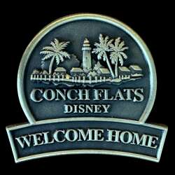 104540 - 2025 Disney Treasure DVC Member Charter Blind Bag Pins - Disney's Old Key West Conch Flats Welcome Home Sign - Disney Vacation Club