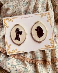 104593 - Unknown Series - Lady and The Tramp - Shadows of Love Silhouettes [PinBoardBound Fantasy] - Fantasy Unlicensed