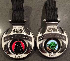 16283 - runDisney: Star Wars Half Marathon Weekend - Rebel Challenge Medal Pin - Disneyland Resort