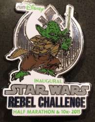 16284 - runDisney: Star Wars Half Marathon Weekend - Rebel Challenge Yoda Pin - Disneyland Resort