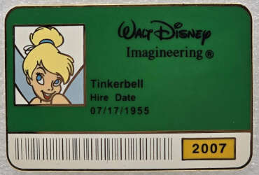 104961 - I.D. Badge Series 1 - Tinker Bell - ID Badge 2007 - Pirate’s ERROR - Walt Disney Imagineering