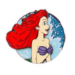 105003 - Fantasy Pin Series: SOADA Profiles - Ariel with water splash background - Fantasy Unlicensed