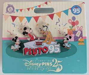 Pluto 95th Anniversary Limited Edition Pin Set