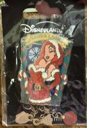 105349 - Disneyland Paris Santa Ladies Pin Event - Santa Ladies - Jessica Rabbit in. Santa Outfit with Ornament, Tree and Gift Dangles - Disneyland Resort Paris