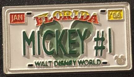 105355 - 2008 Hidden Mickey - Florida License Plates - Mickey #1 - Walt Disney World
