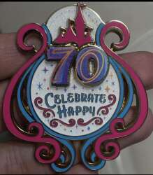 105387 - Disneyland Resort 70th Anniversary Celebration - Logo - Theme Park Cast Member Exclusive alternate image