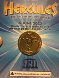 105636 - Hercules - Hercules The Musical London 2025 Medallion - Disney Licensed alternate image