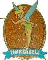 105673 - UK DS - UK DS Tinkerbell Glitter Gold Oval - Disney Store UK