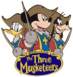 The Three Musketeers Logo: Mickey, Donald and Goofy