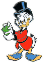 Scrooge McDuck Counting Money
