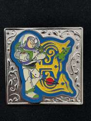Buzz Lightyear (Yellow Glitter and Blue Filigree Letter E)