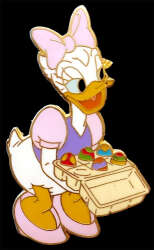 106250 - Easter Egg Pin Set - Daisy holding carton of Easter eggs - Disneyland Resort