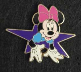 106314 - Minnie Mouse Purple Star Blue Dress Pink Bow