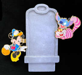 Minnie as Donald and the Cheshire Cat with a Stitch Mask