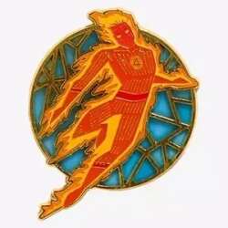 106701 - Boxlunch - The Fantastic Four: First Steps Stained Glass Blind Box - Human Torch - Loungefly