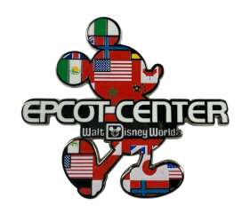 106876 - Epcot Center - Mickey Silhouette of Flags - Walt Disney World