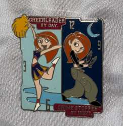 Cheerleader By Day Crime Stopper By Night Kim Possible Clock Pin