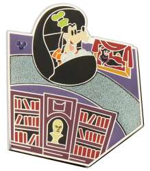 Goofy in the Portrait Gallery and Library