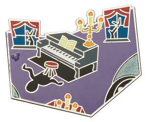 107168 - Attraction Mystery Map Puzzles: The Haunted Mansion (WDW) - The Music Room (Piano Player) - Walt Disney World